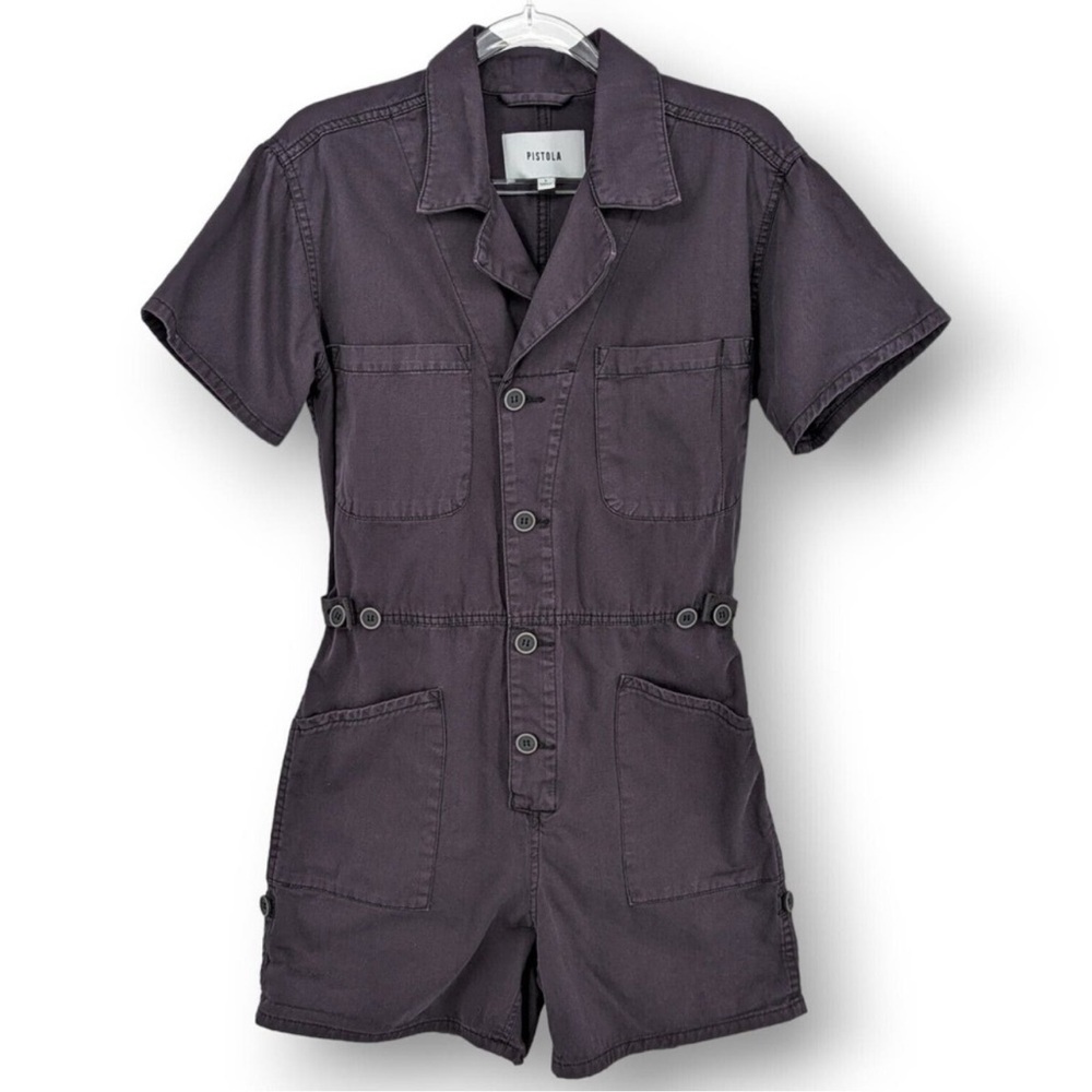 Pistola Parker Denim Romper Women's Size Small Navy
